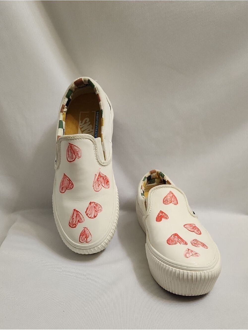 Vans × Karina Rozunko Heart Slip-on Platform Sneakers (W Size 5.5)